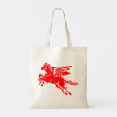 Tote Bag Cheval volant - Rouge et Blanc (Dos)