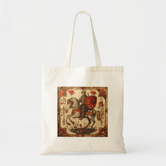 Tote Bag Chevalier médiéval à cheval (Devant)