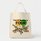 Tote Bag Chevaliers et cadeaux de 4e anniversaire des singe (Devant)
