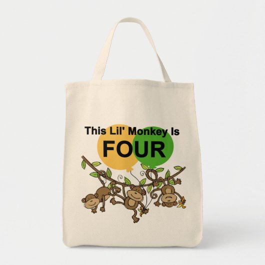 Tote Bag Chevaliers et cadeaux de 4e anniversaire des singe (Devant)
