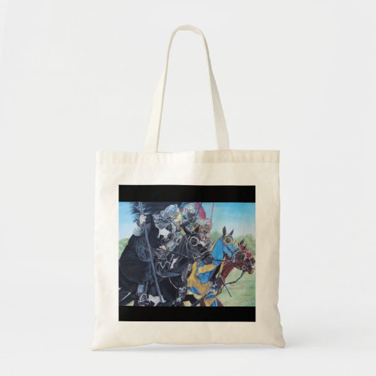 Tote Bag chevaliers médiévaux jouant sur l'art historique d (Devant)