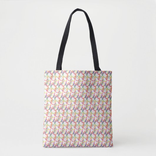 Tote Bag Chevauchement Abstrait Motif de coeur (Devant)