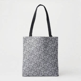 Tote Bag Chevauchement du Motif Abstrait Spirales