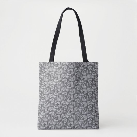 Tote Bag Chevauchement du Motif Abstrait Spirales (Devant)