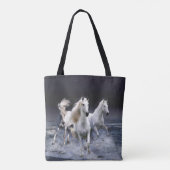 Tote Bag Chevaux à lancer l'oreiller (Dos)