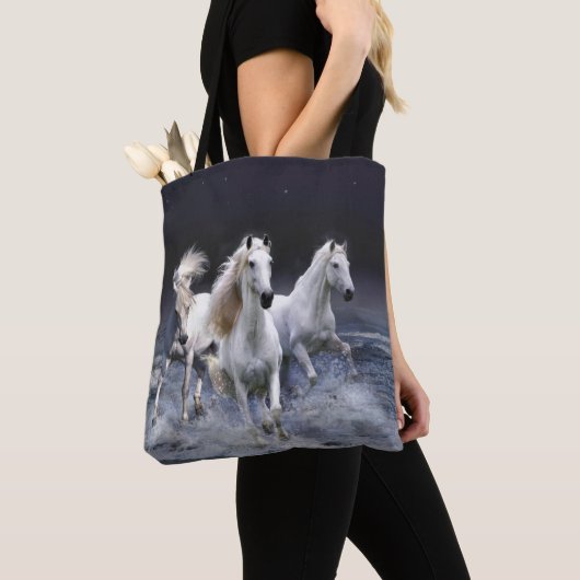 Tote Bag Chevaux à lancer l'oreiller (De près)
