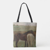 Tote Bag Chevaux dans une prairie, Peinture à l'huile, Edga (Dos)