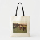 Tote Bag Chevaux de course à Longchamp par Edgar Degas (Devant)