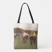 Tote Bag Chevaux de course à Longchamp par Edgar Degas (Dos)