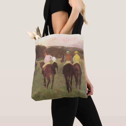 Tote Bag Chevaux de course à Longchamp par Edgar Degas (De près)
