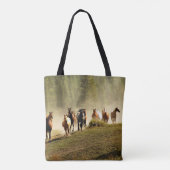 Tote Bag Chevaux de course dans le ranch du Montana (Dos)