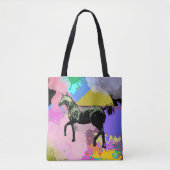 Tote Bag Chevaux de style comique Illustration de Poppy et  (Devant)