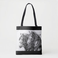 Chevaux de trait dessinant Fourre-tout