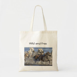 Tote Bag Chevaux galopant dans l'eau