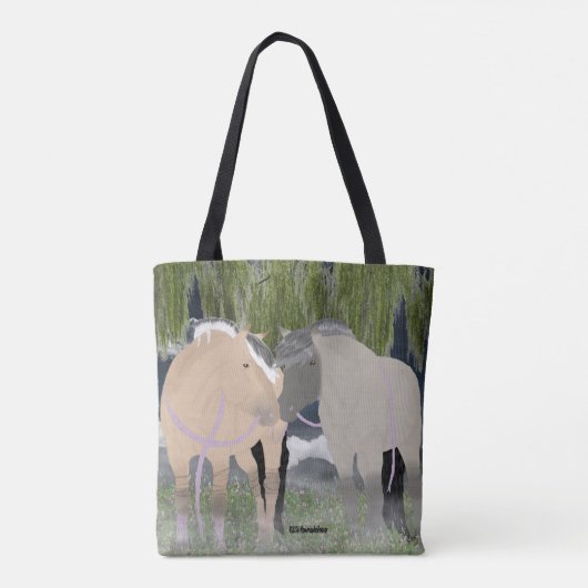 Tote Bag Chevaux norvégiens de fjord (Dos)