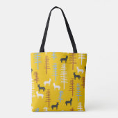 Tote Bag Chevaux Tribaux : Forêt Rétro Sans Mer (Dos)