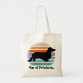 Tote Bag Cheveux longs Dachshund - Silhouette 1 (Devant)