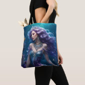 Tote Bag Cheveux mauve de sirène (De près)