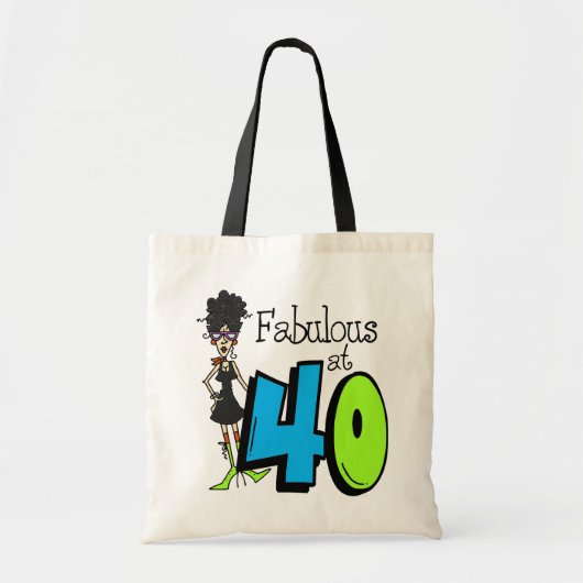 Tote Bag Cheveux noirs fabuleux à l'anniversaire 40 (Devant)