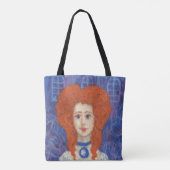 Tote Bag Cheveux rouges, fille gingembre rococo fibre art b (Dos)