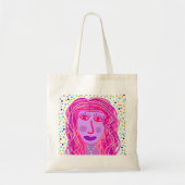 Tote Bag Cheveux : Un Portrait Abstrait (Devant)