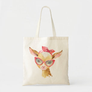 Tote Bag Chèvre amusante avec des lunettes de soleil