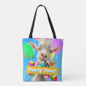 Tote Bag Chèvre avec des pétards de fête (Dos)