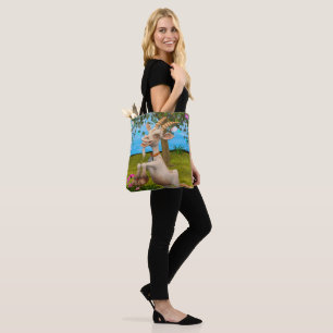 Tote Bag Chèvre de dessin animé drôle Art d'animal de jardi