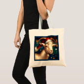 Tote Bag Chèvre de Noël 1 (Devant (produit))