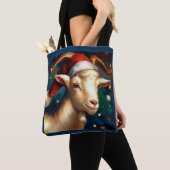 Tote Bag Chèvre de Noël 1 (De près)