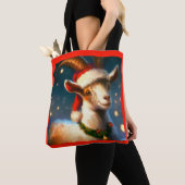 Tote Bag Chèvre de Noël 2 (De près)