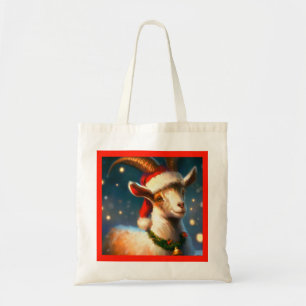 Tote Bag Chèvre de Noël 2