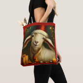 Tote Bag Chèvre de Noël 3 (De près)