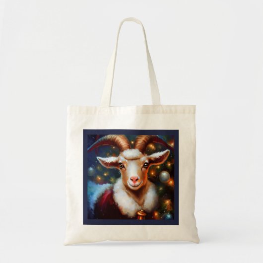 Tote Bag Chèvre de Noël 4 (Devant)