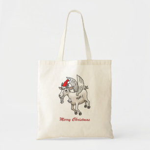 Tote Bag Chèvre de Noël volante merveilleuse