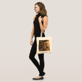 Tote Bag Chèvre de plage cool avec cocktail (Devant (modèle))