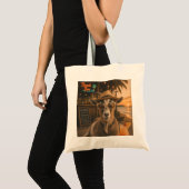 Tote Bag Chèvre de plage cool avec cocktail (Devant (produit))