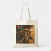 Tote Bag Chèvre de plage cool avec cocktail (Dos)