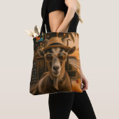 Tote Bag Chèvre de plage cool avec cocktail (De près)