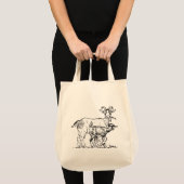 Tote Bag Chèvre et enfant (Devant (produit))
