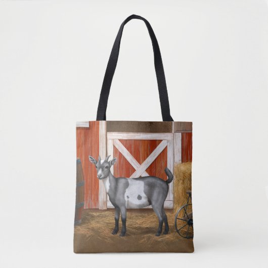 Tote Bag Chèvre tachetée gris mou (Devant)