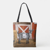 Tote Bag Chèvre tachetée gris mou (Dos)