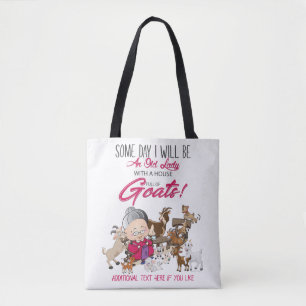 Tote Bag Chèvres amusantes - Vieille Maison-Dame pleine de