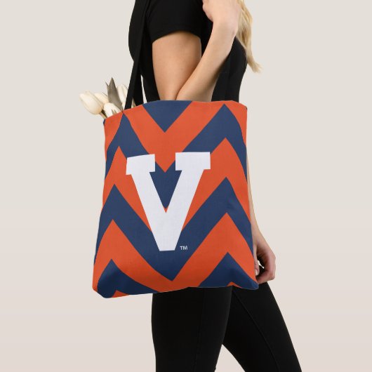 Tote Bag Chevron Cavaliers de Virginie (De près)