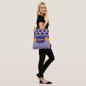 Tote Bag Chevron et Quatrefoil (Sur le modèle)