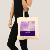 Tote Bag Chevron violet moderne (Devant (produit))