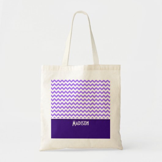 Tote Bag Chevron violet moderne (Devant)