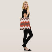 Tote Bag Chevron zigzag design rouge rose brun (Sur le modèle)