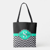 Tote Bag Chevrons noirs et blancs (Dos)