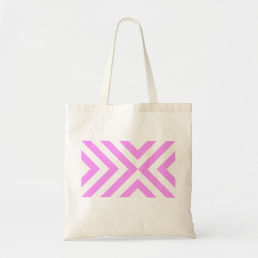 Tote Bag Chevrons roses et blancs (Devant)